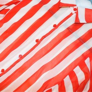 Sheer Striped Blouse